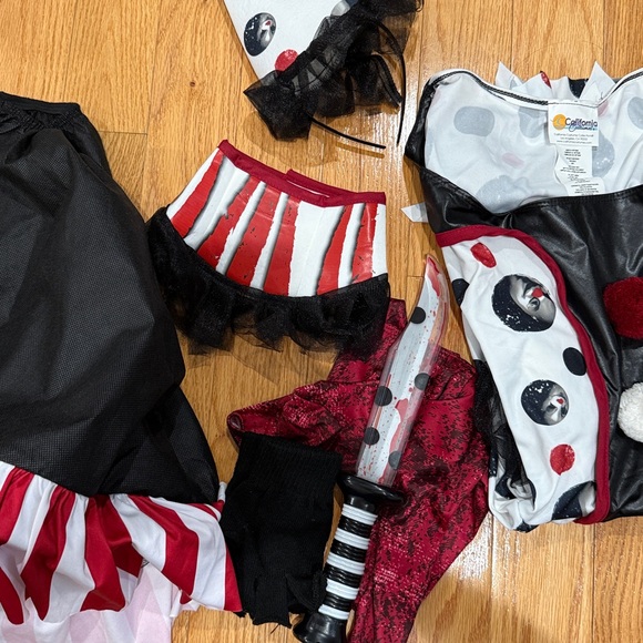 California Costumes Spooky Clown Dress - Black, White, Red - Picture 5 of 5